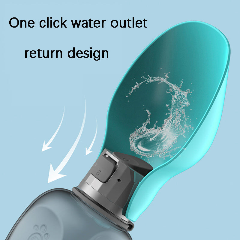 TrailSip 800ml Dog Water Bottle + Fold-Out Bowl
