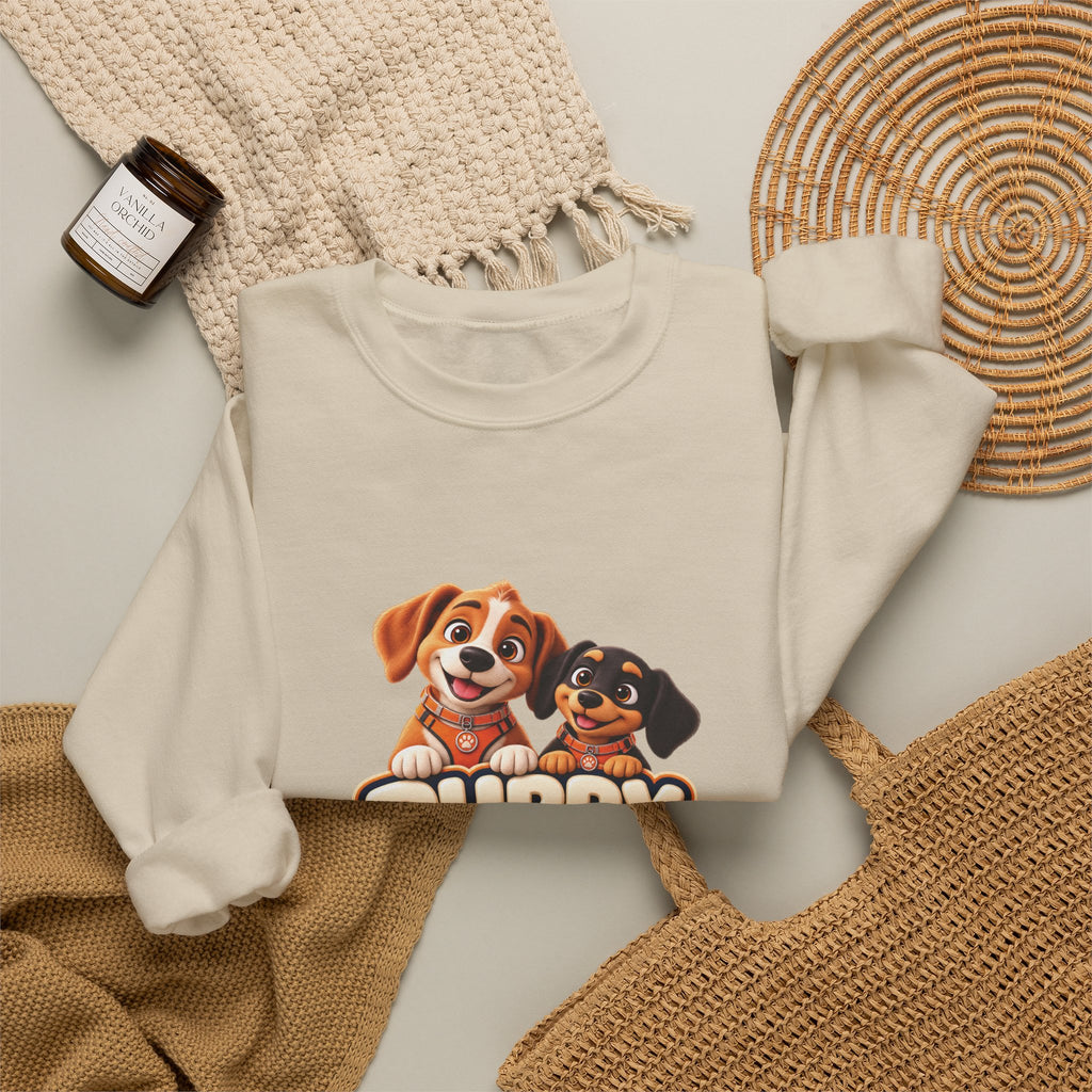 Puppy Stash Cream Stash Crew Sweatshirt — Crunchy & Munchy — product view 5