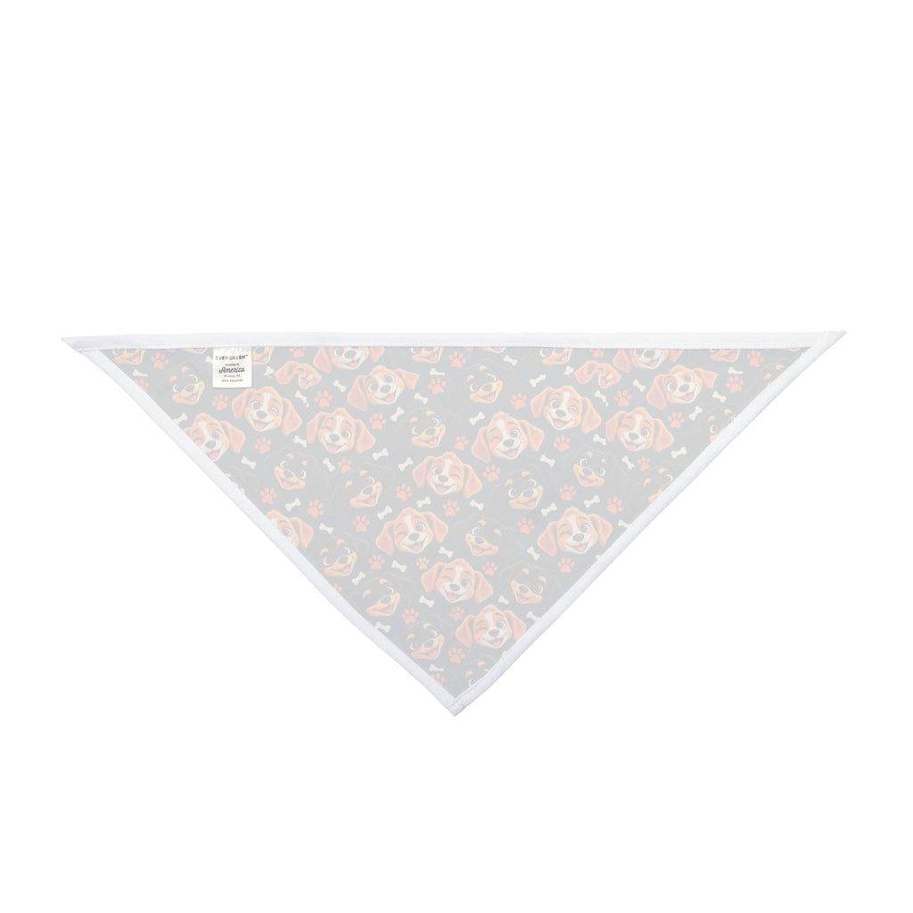 Puppy Stash Stash Crew Dog Bandana — Navy Puppy Pattern — product view 4