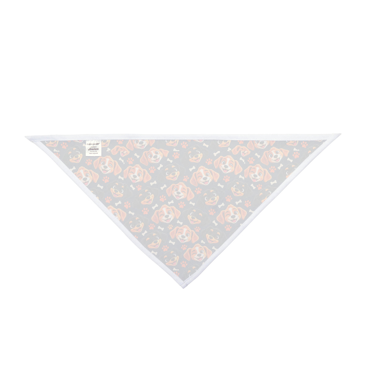 Puppy Stash Stash Crew Dog Bandana — Navy Puppy Pattern — product view 4