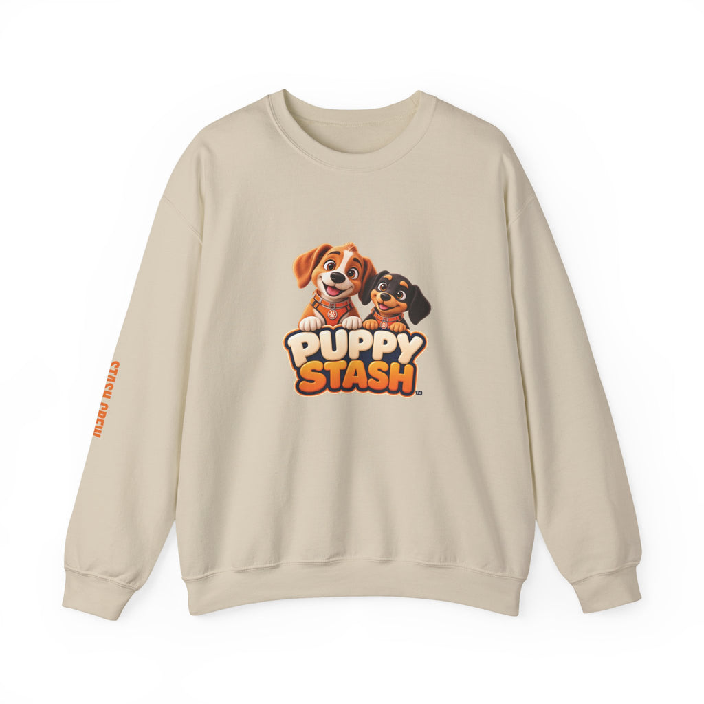 Puppy Stash Cream Stash Crew Sweatshirt — Crunchy & Munchy — product view 2