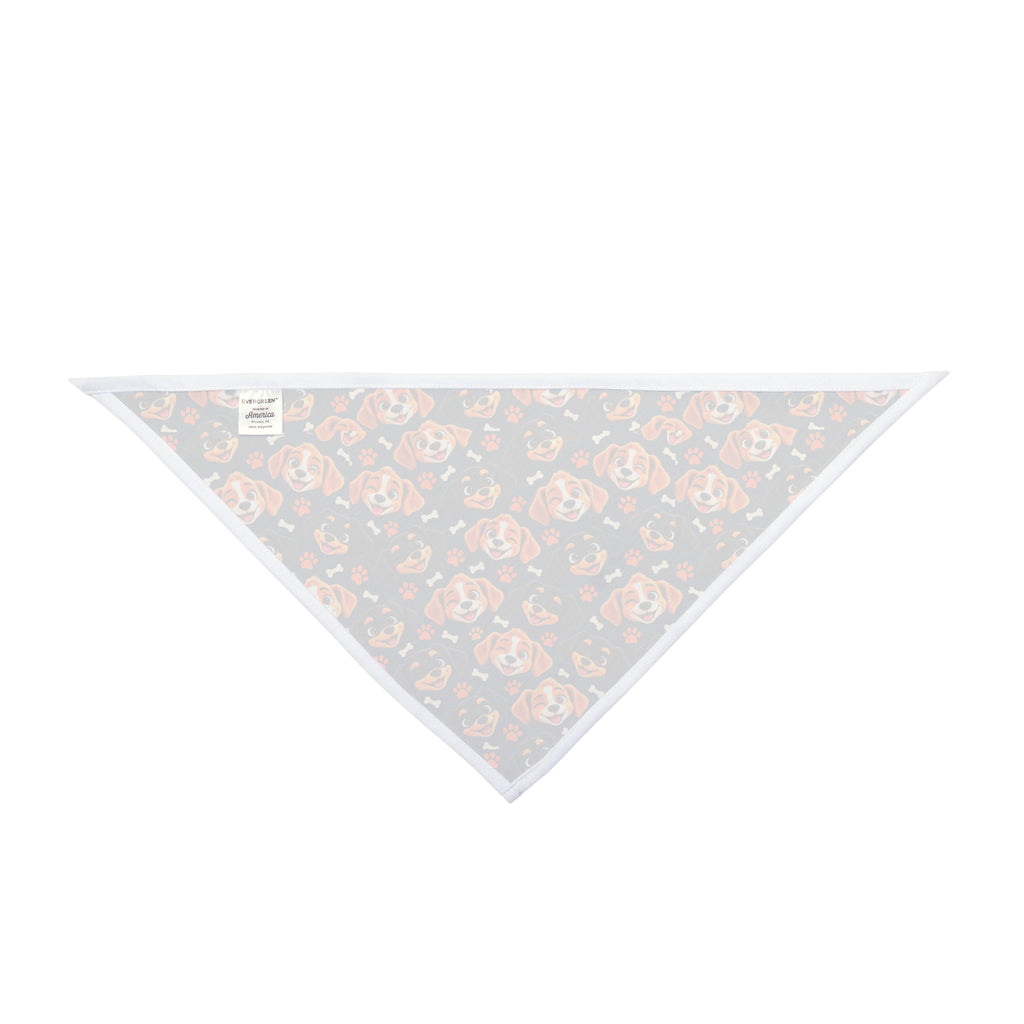 Puppy Stash Stash Crew Dog Bandana — Navy Puppy Pattern — product view 7