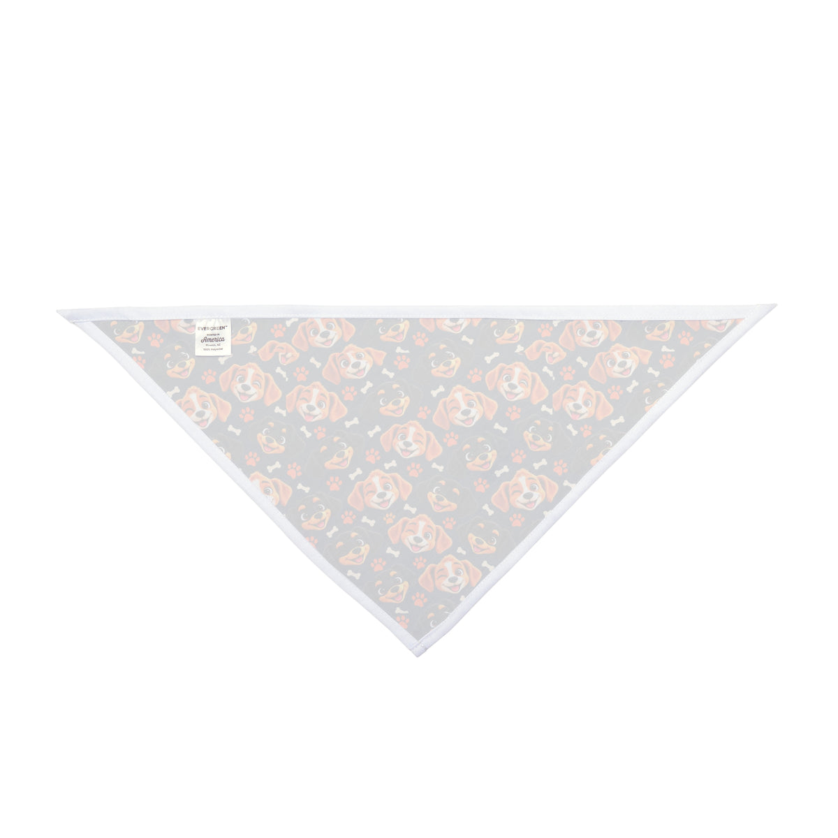 Puppy Stash Stash Crew Dog Bandana — Navy Puppy Pattern — product view 7