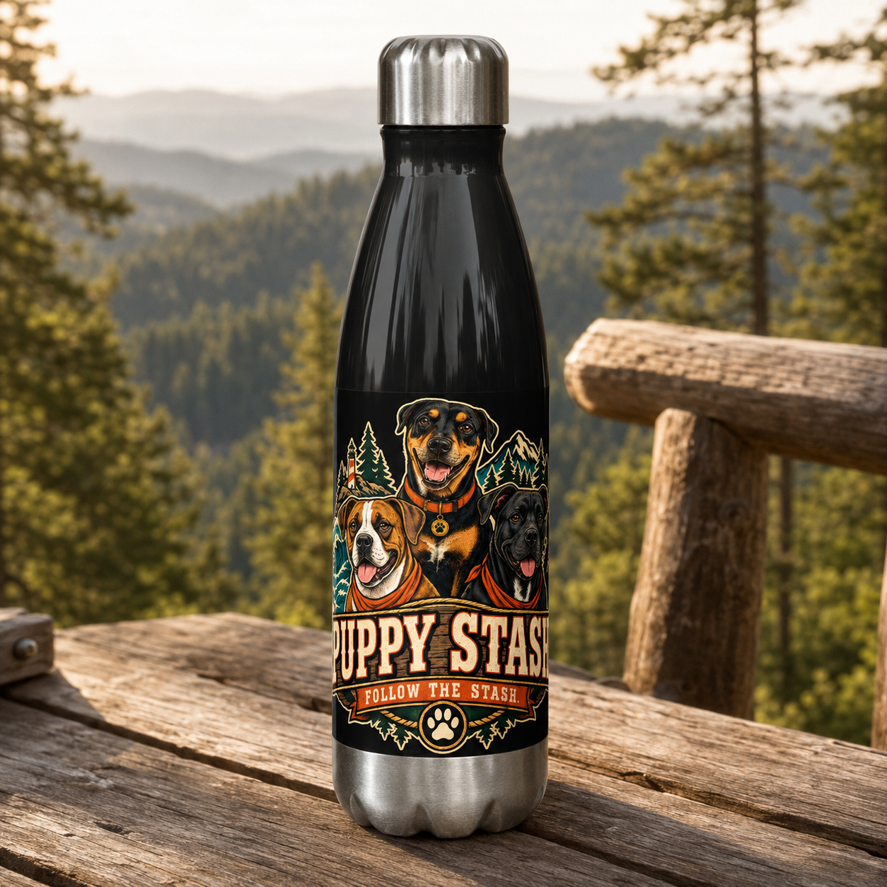 Follow the Stash Stainless Steel Bottle