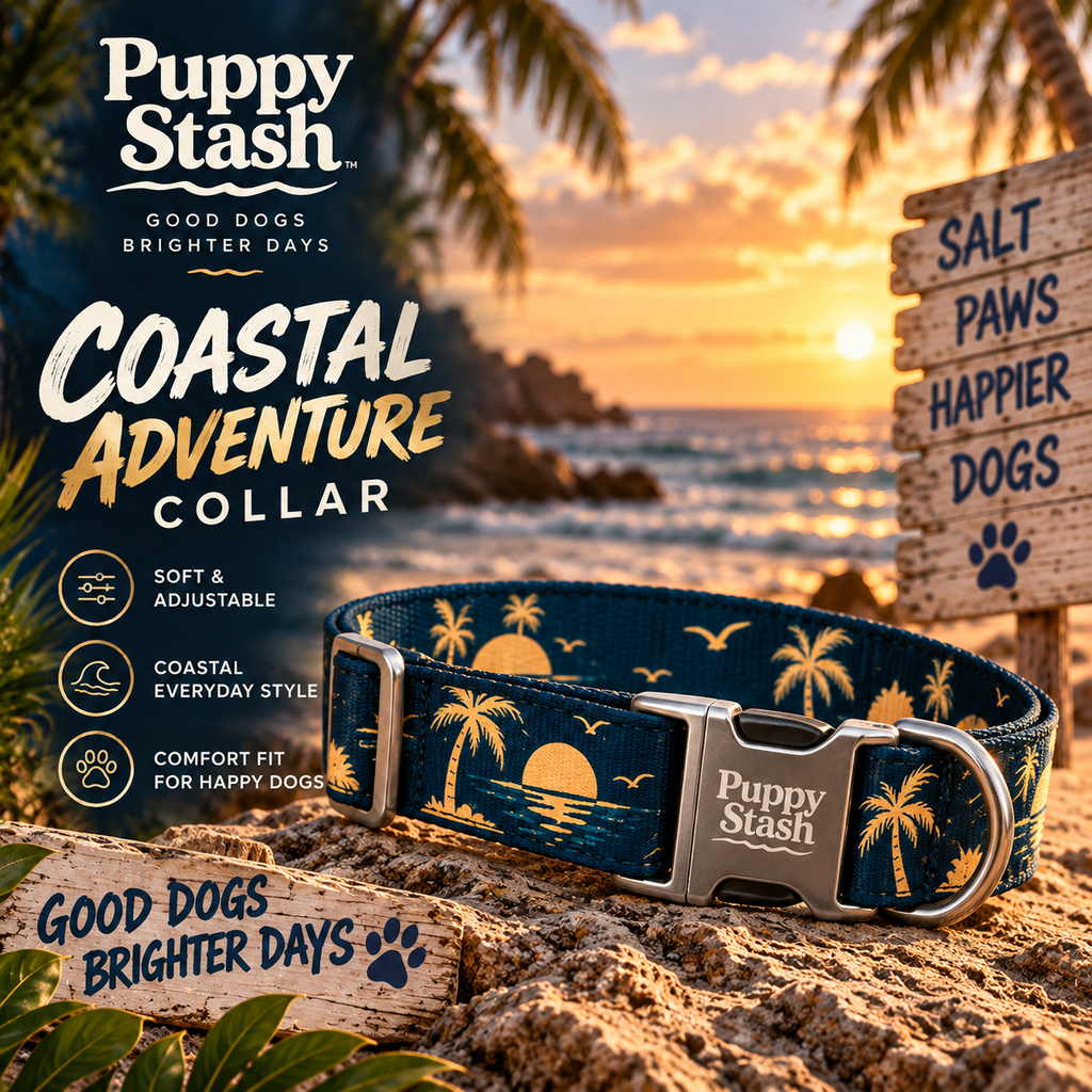 Puppy Stash Coastal Adventure Collar