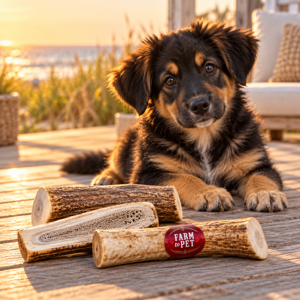 Farm to Pet Reindeer Antler Chews — Natural Long-Lasting Dog Chew