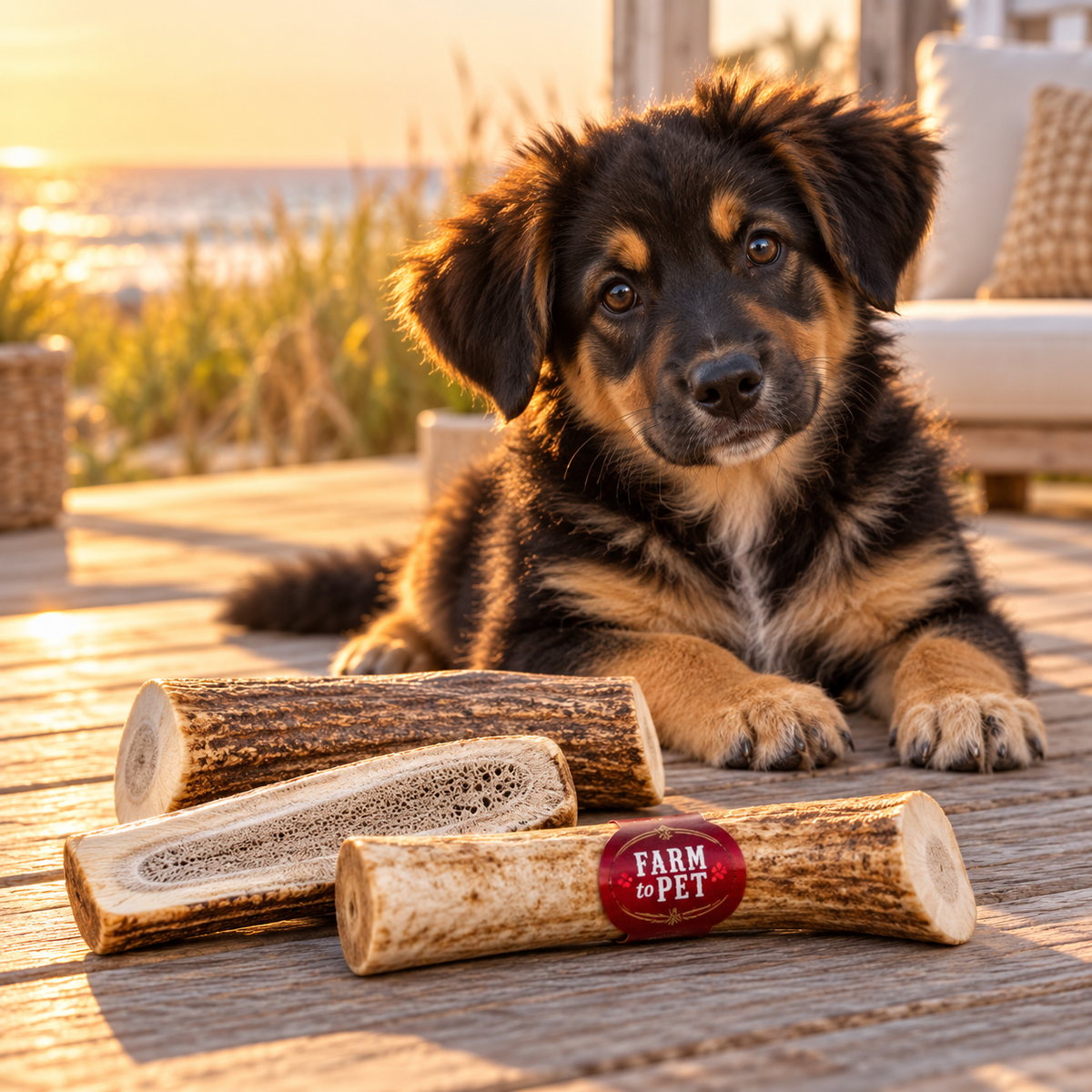 Farm to Pet Reindeer Antler Chews — Natural Long-Lasting Dog Chew