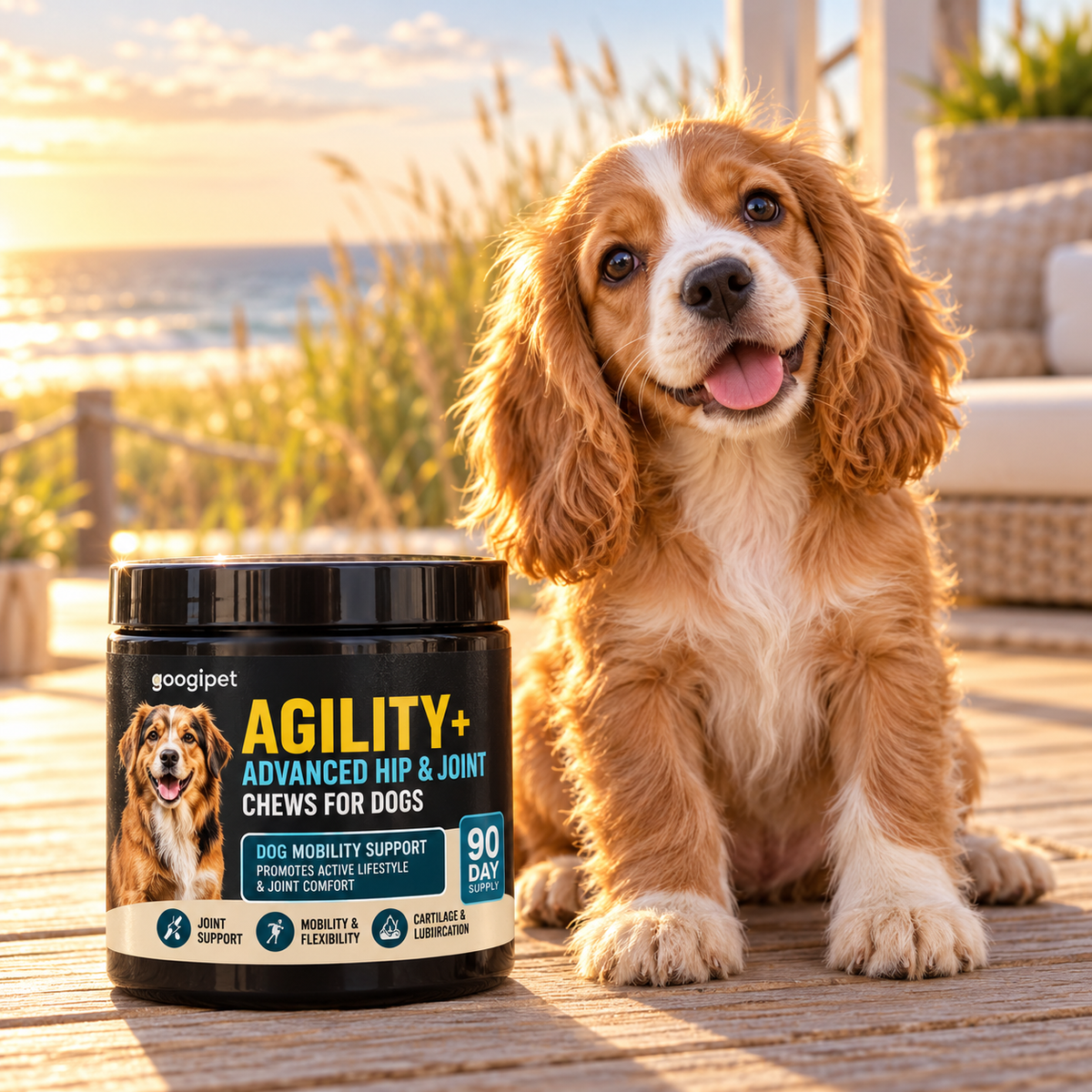 Googipet Agility+ Advanced Hip & Joint Chews — 90 Count
