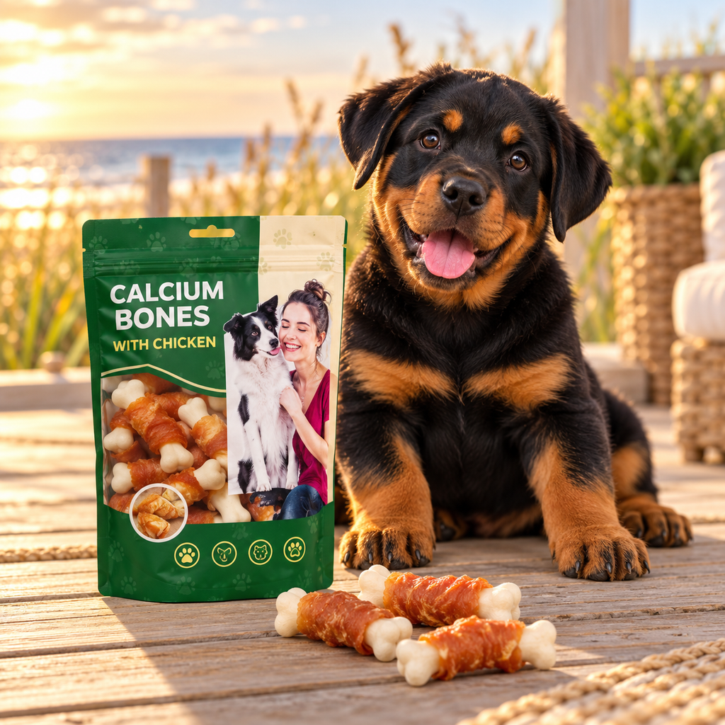 Chicken-Wrapped Calcium Bones — Rawhide-Free Dog Chews