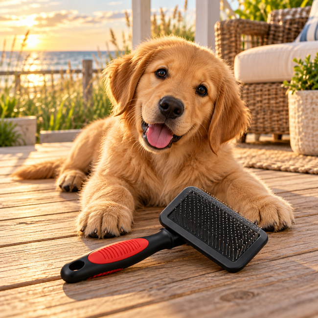 The Stash Brush — Dual-Level Slicker