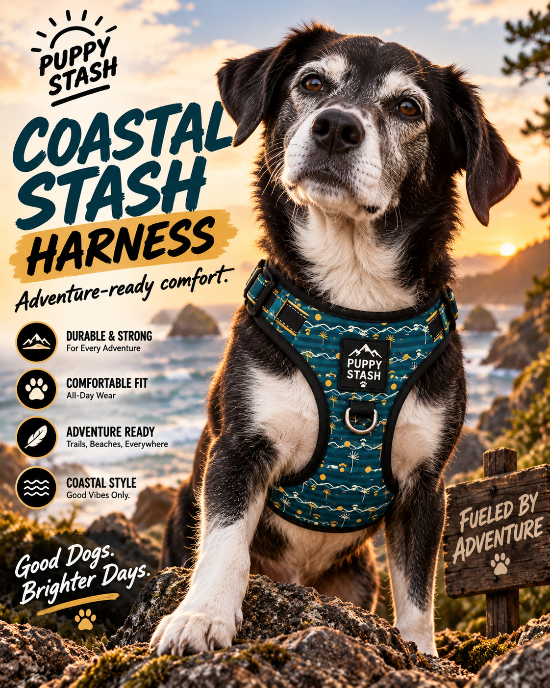 Puppy Stash Coastal Adventure Harness