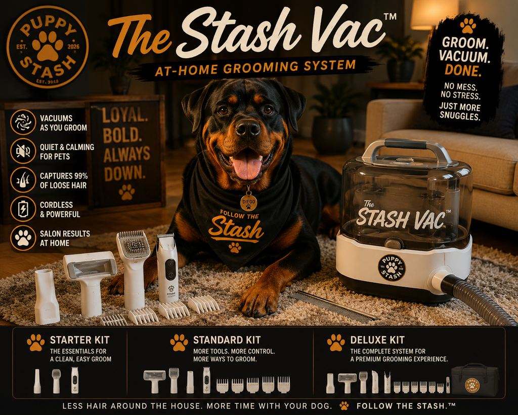 Stash Vac at-home dog grooming system