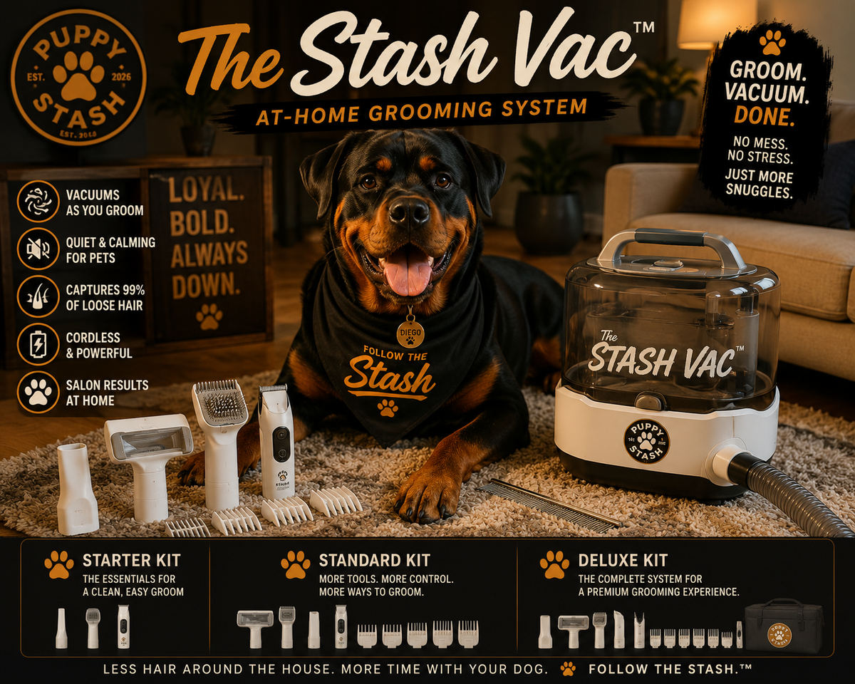 Stash Vac at-home dog grooming system