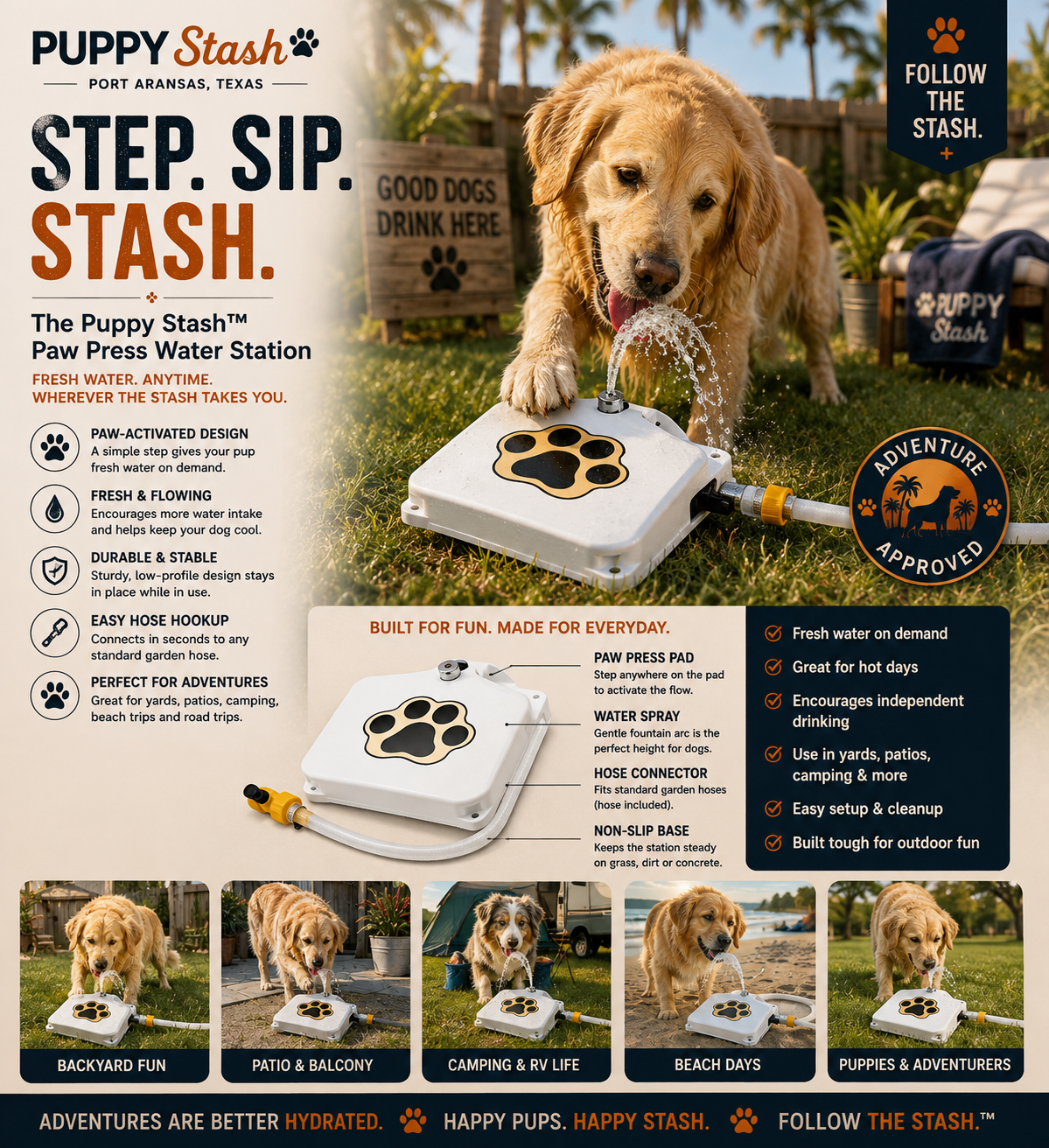 The Puppy Stash™ Paw Press Water Station