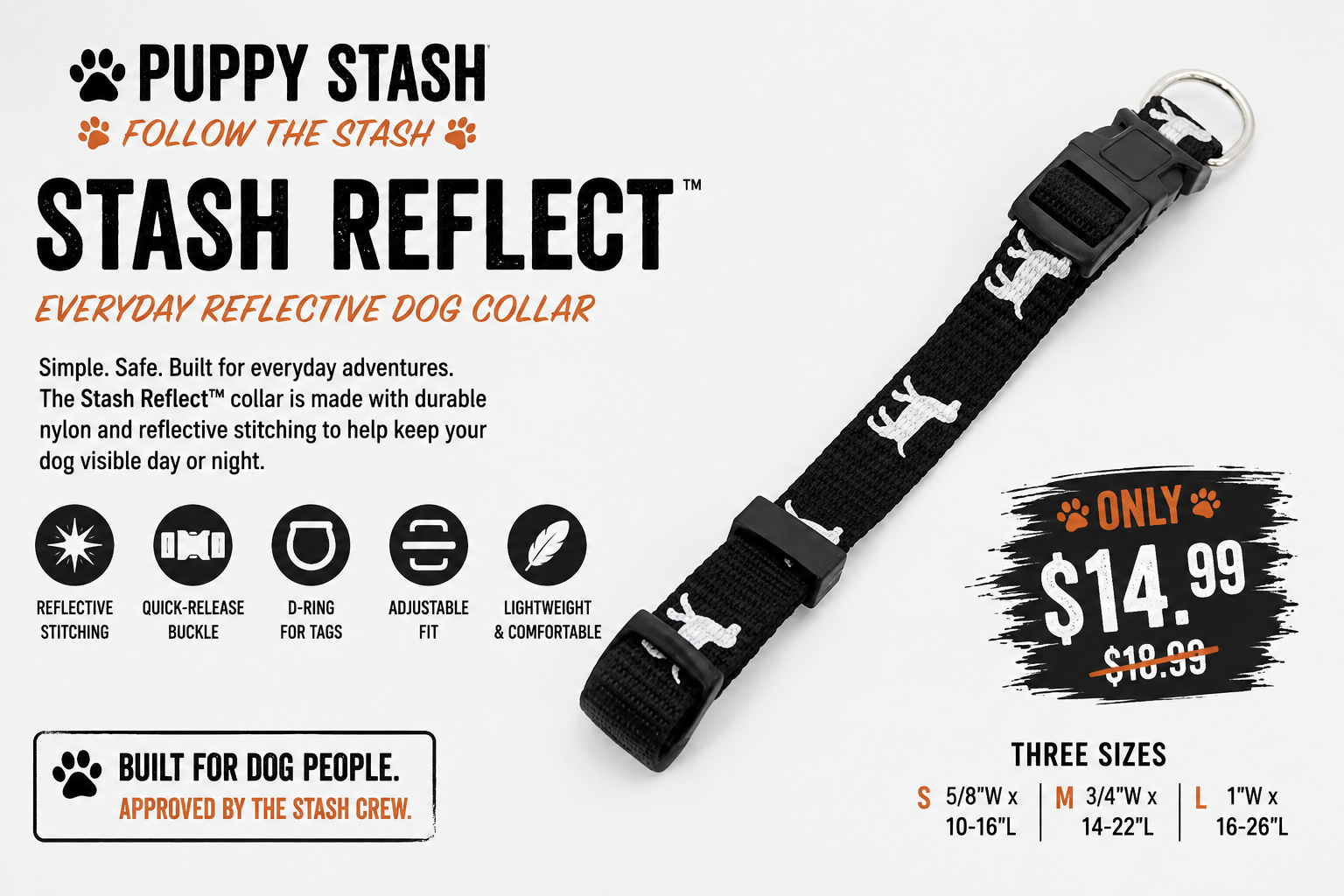 Stash Reflect™ — Everyday Reflective Collar
