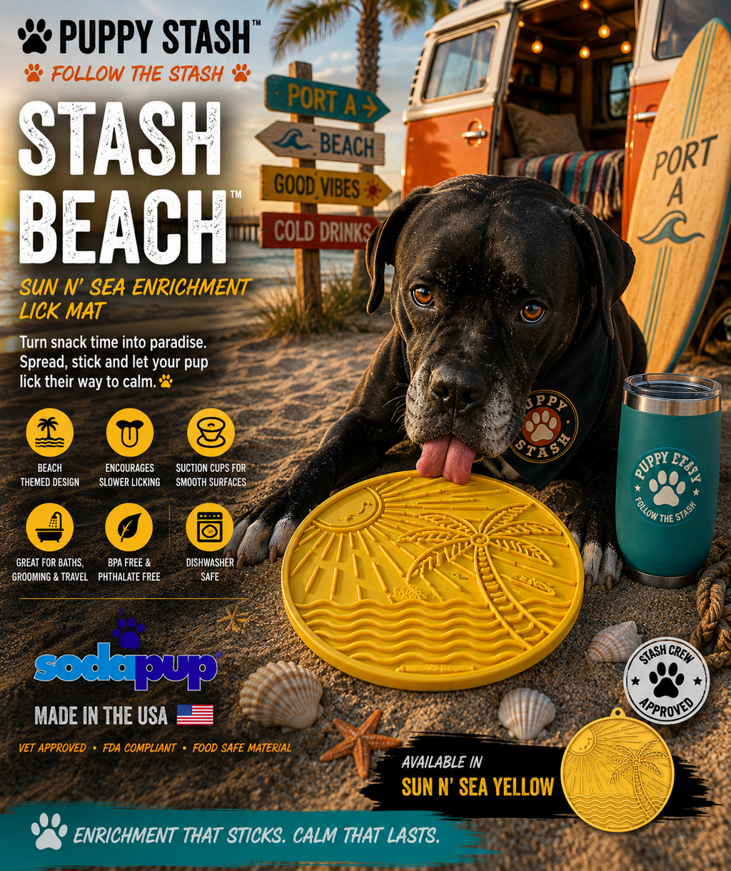 Stash Beach™ — Sun n’ Sea Enrichment Lick Mat by SodaPup