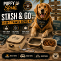 Stash & Go 2-in-1 collapsible dog travel bowl