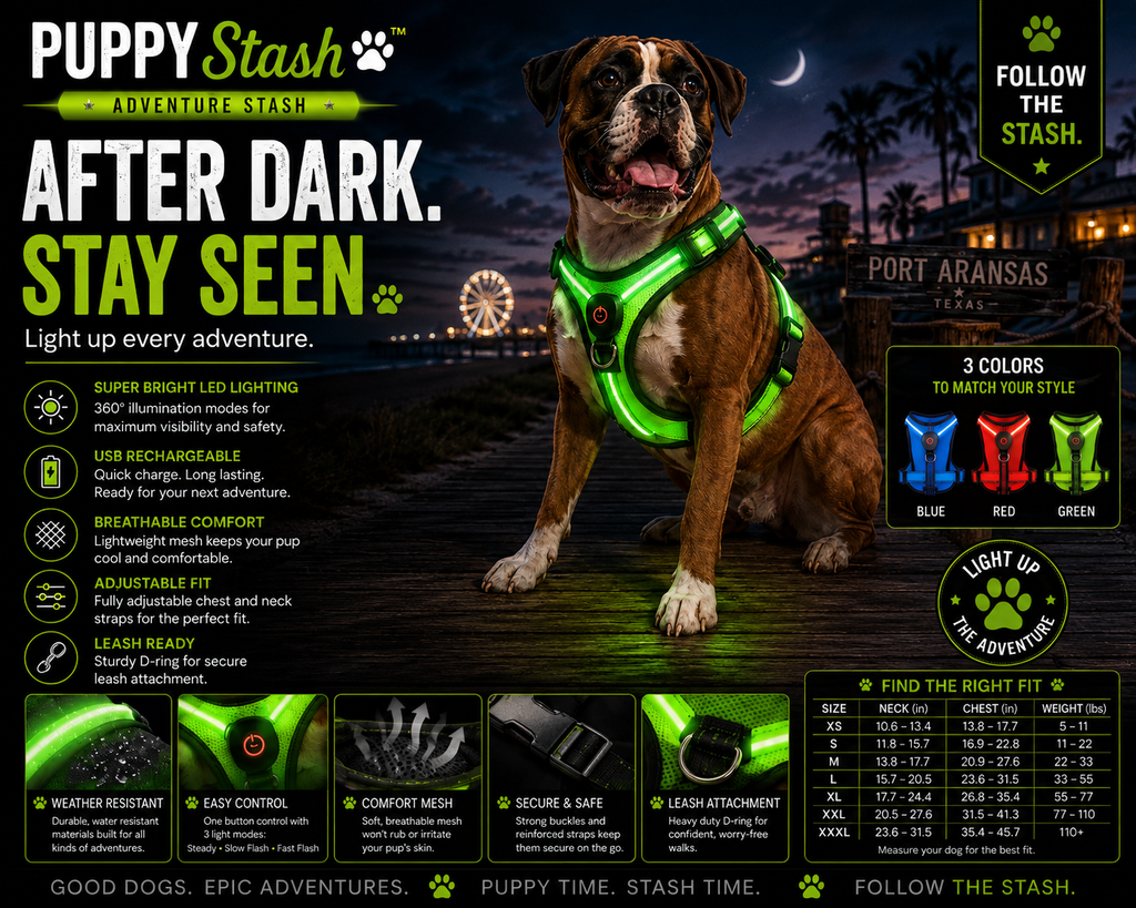 Puppy Stash After Dark LED Harness