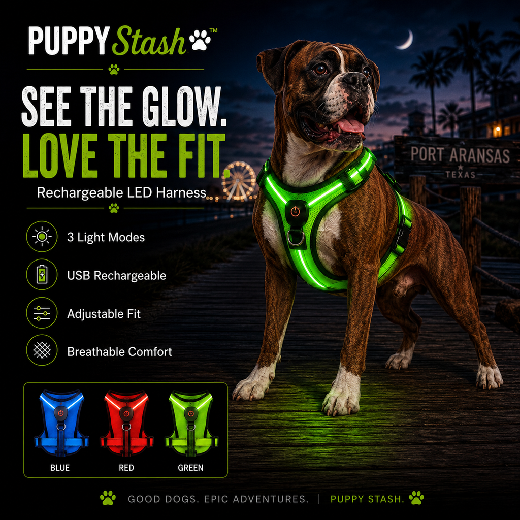 Puppy Stash After Dark LED dog harness