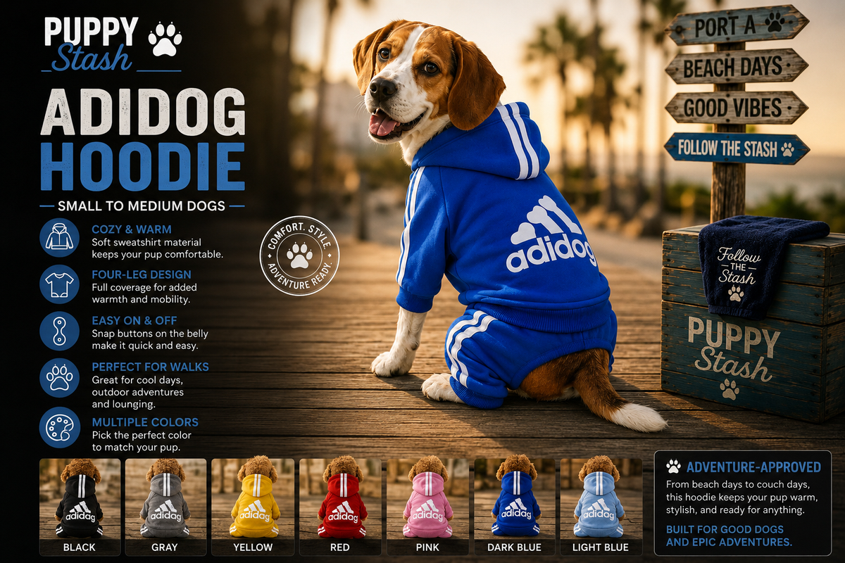 Puppy Stash Track Pup Hoodie