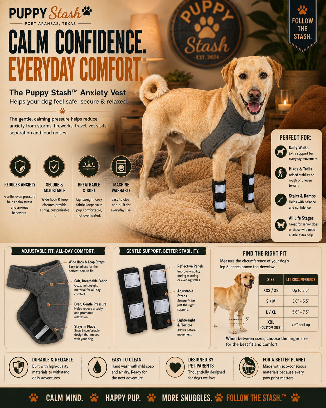 TrailSupport™ Dog Leg Braces — Pair