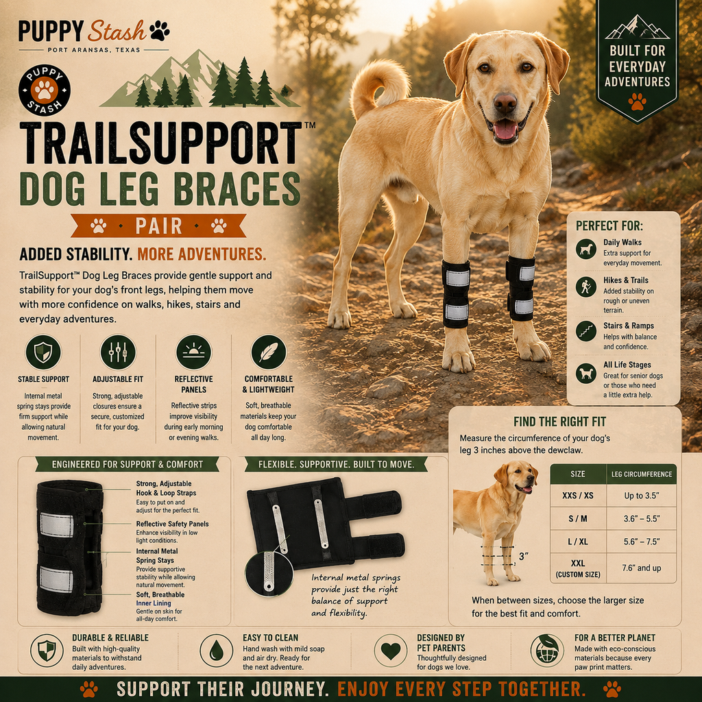 TrailSupport™ Dog Leg Braces — Pair