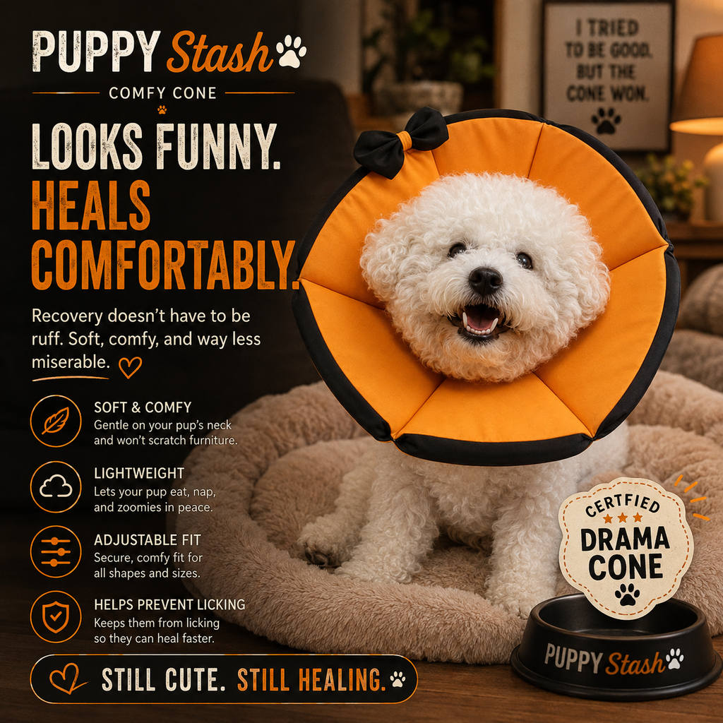 Puppy Stash Comfy Cone soft dog recovery collar