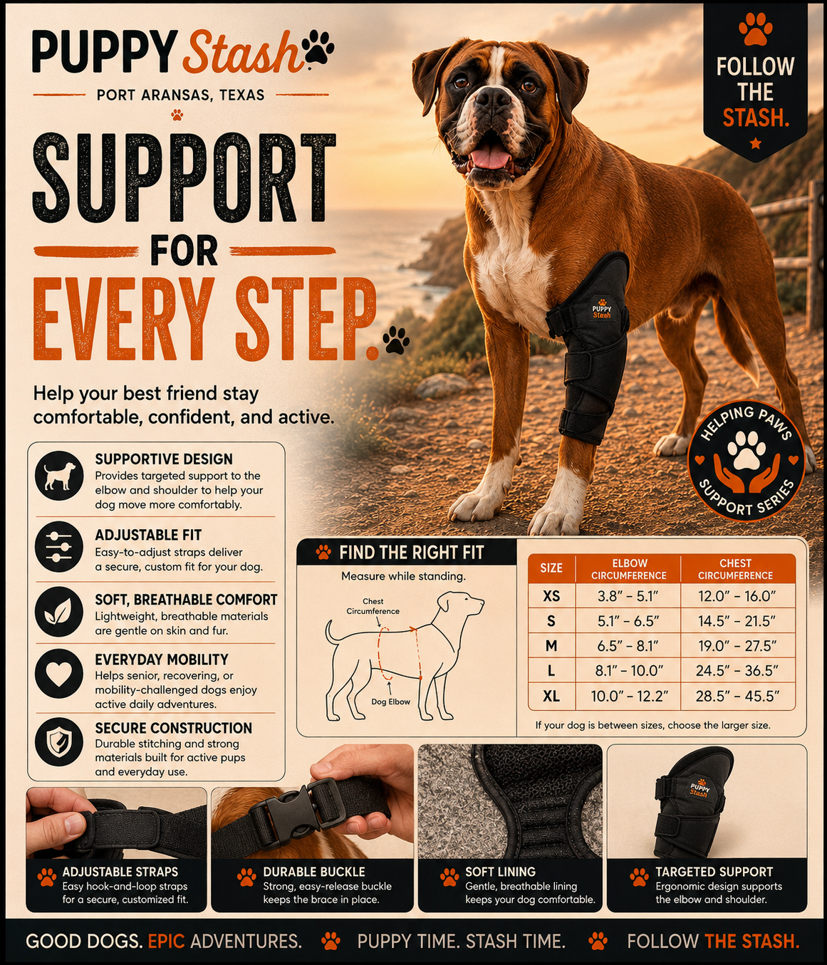 Puppy Stash Helping Paws™ Elbow Support Brace — by NeoAlly