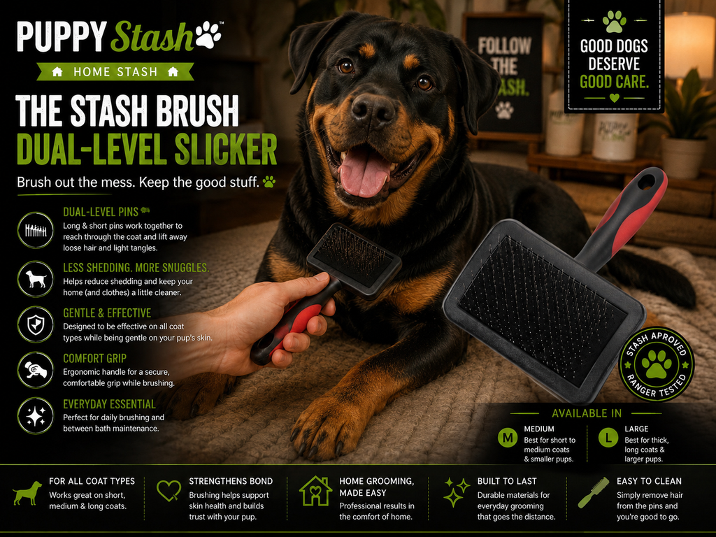The Stash Brush — Dual-Level Slicker