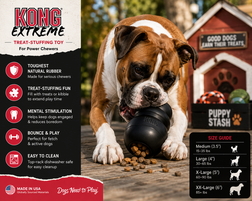 KONG Extreme — Treat-Stuffing Toy for Power Chewers