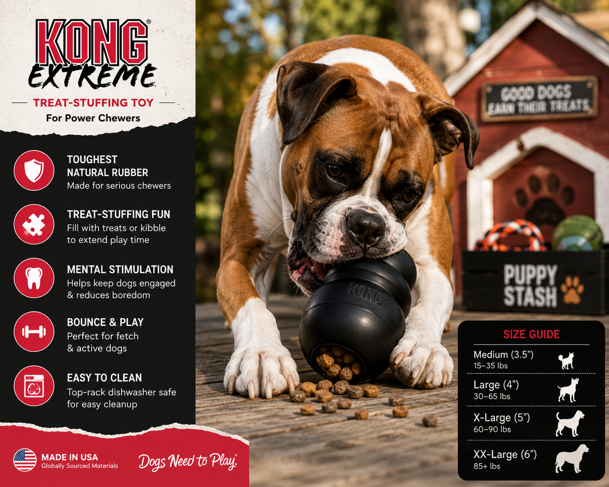 KONG Extreme — Treat-Stuffing Toy for Power Chewers