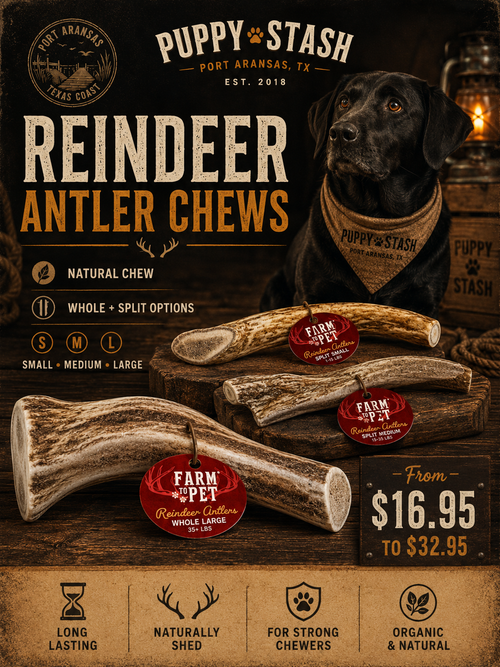 Farm to Pet Reindeer Antler Chews — Natural Long-Lasting Dog Chew