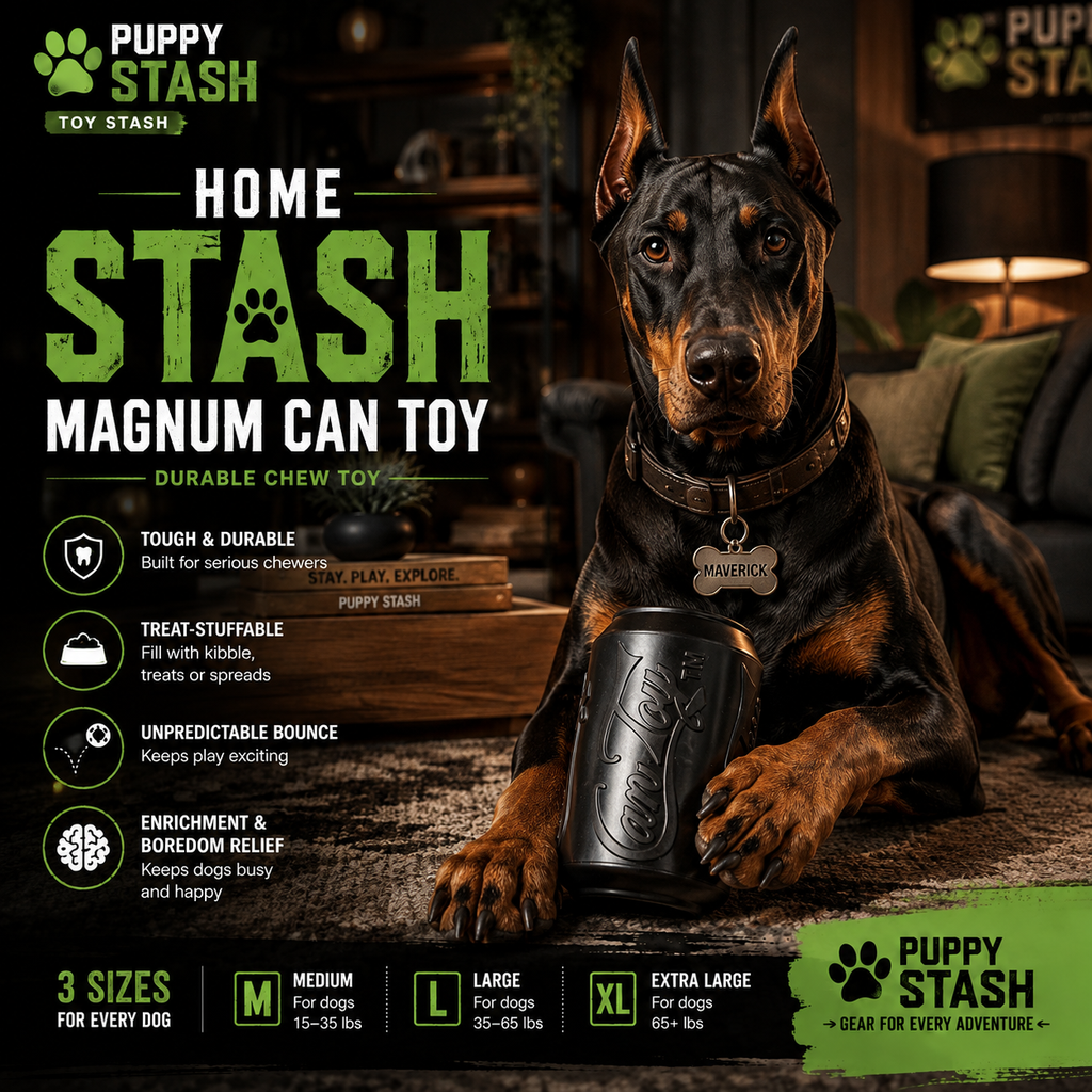 Puppy Stash Magnum Can Chew Toy by SodaPup — Tough Treat-Stuffable