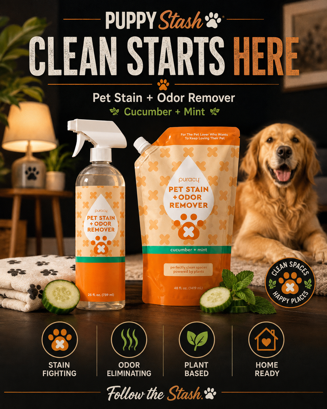 Home Stash pet stain and odor remover