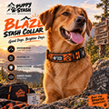 Blaze Stash Collar orange and black adventure display