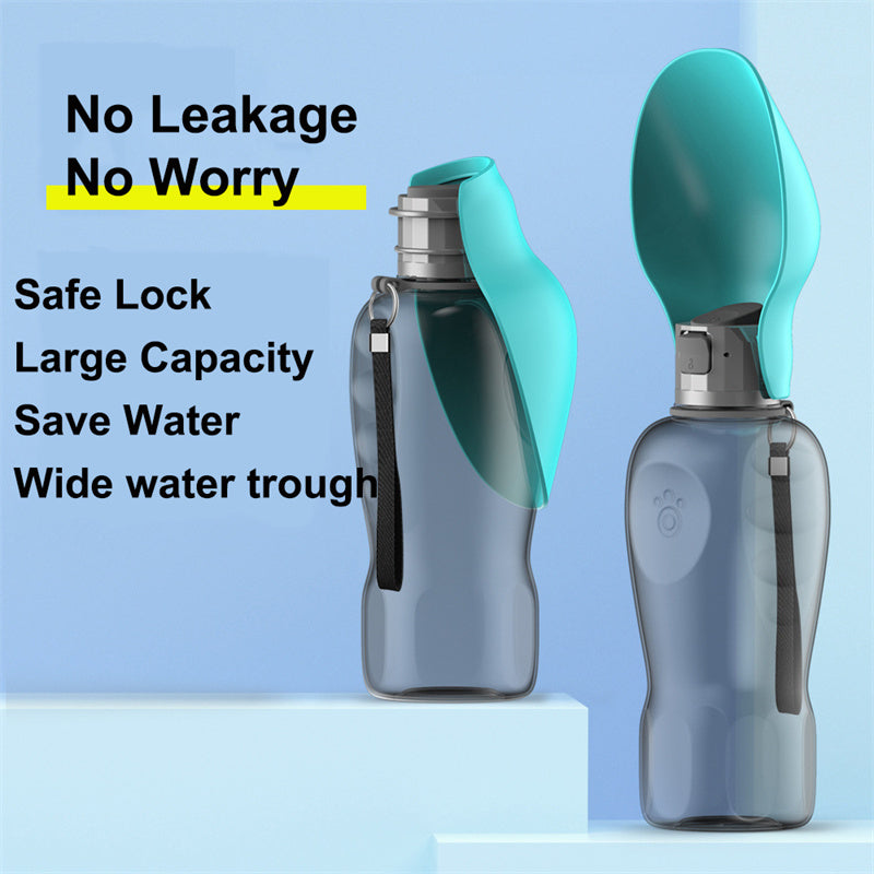TrailSip 800ml Dog Water Bottle + Fold-Out Bowl
