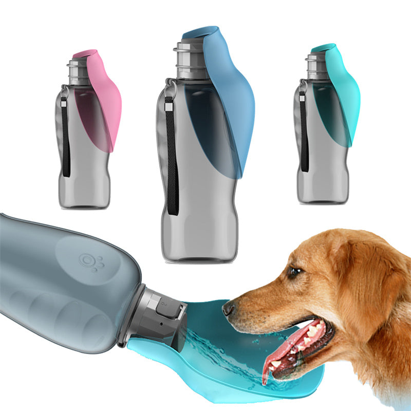 TrailSip 800ml Dog Water Bottle + Fold-Out Bowl