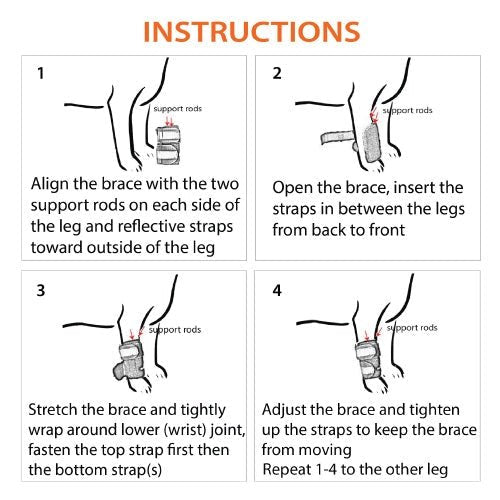 NeoAlly Front-Leg Support Braces — Pair