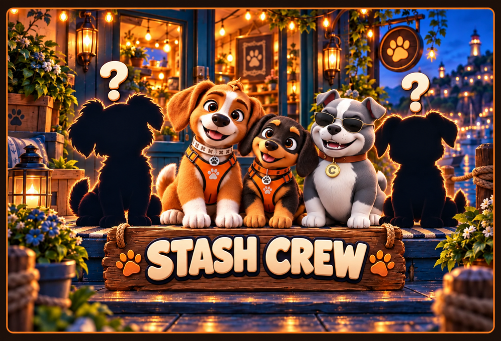 Stash Crew Crunchy Munchy and Chunky with two mystery silhouettes